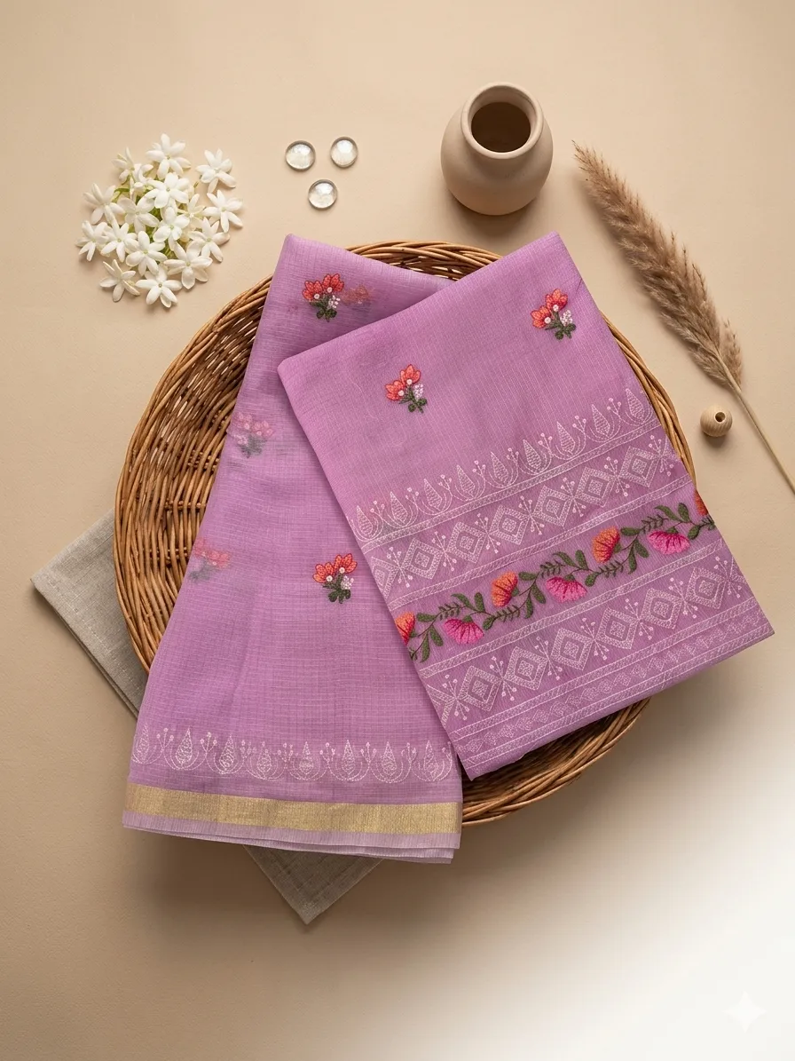 Embroidered Soft Kota Cotton Dress Material Set (Multi-Color Collection) (Copy)