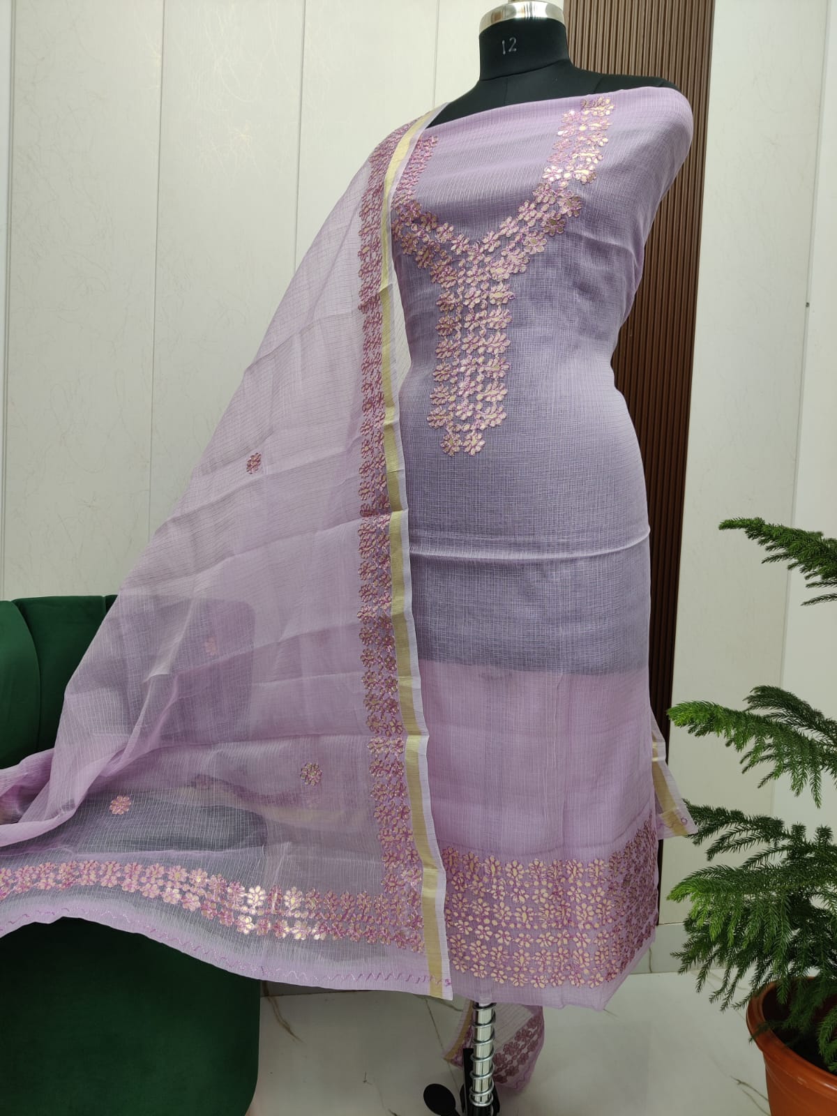 Beautiful Kota Doria Gotta Patti  Unstitch Dress Material