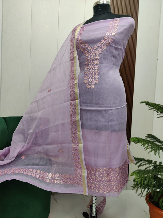 Beautiful Kota Doria Gotta Patti  Unstitch Dress Material