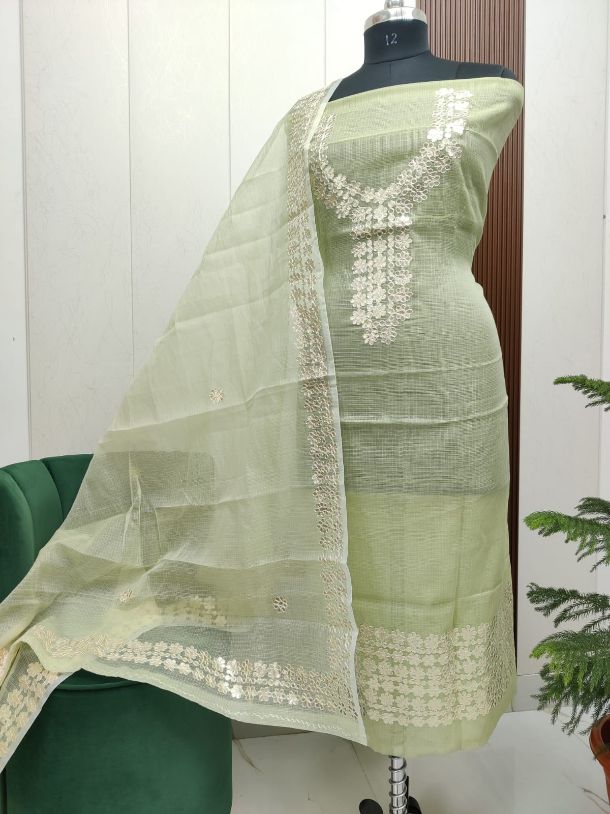 Beautiful Kota Doria Gotta Patti  Unstitch Dress Material